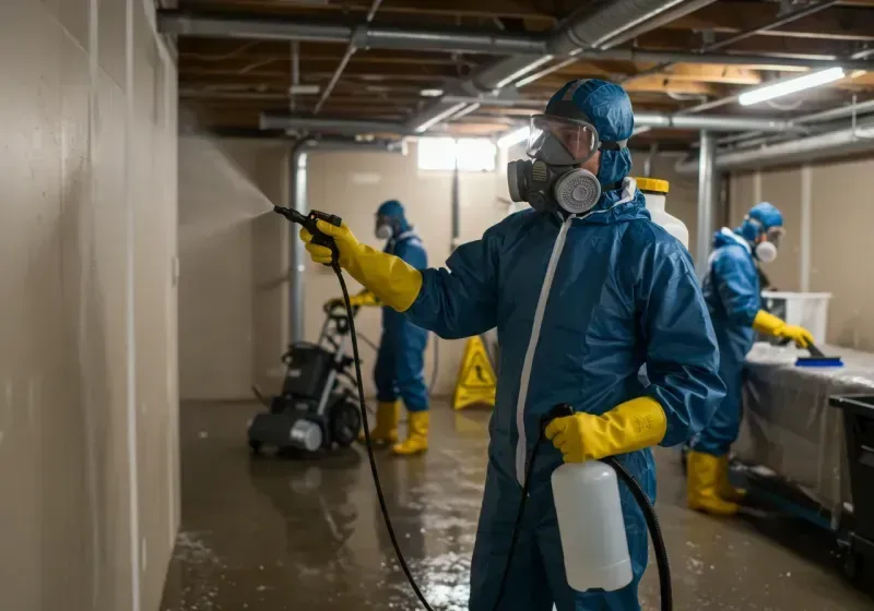 Basement Sanitization and Antimicrobial Treatment process in Bishopville, SC